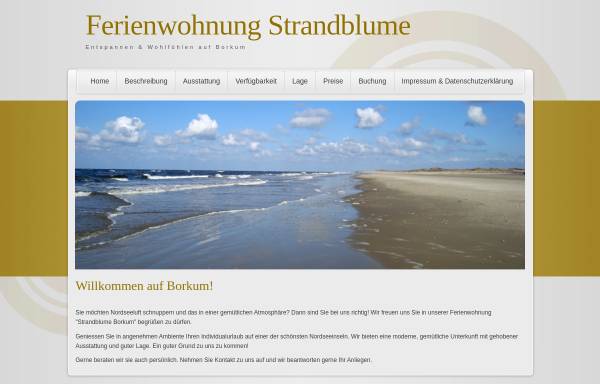 Vorschau von www.strandblume-borkum.de, Ferienwohnung Strandblume