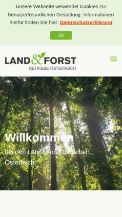 Vorschau der mobilen Webseite landforstbetriebe.at, Land&Forst Betriebe Österreich