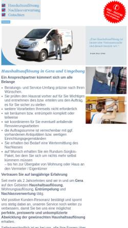 Vorschau der mobilen Webseite www.haushaltsaufloesung-gera.de, Wohnungs- und Nachlassauflösung - Gera / M. Scherp
