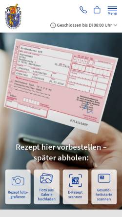 Vorschau der mobilen Webseite www.apotheke-kuerten.de, Apotheke in Kürten und Bechen