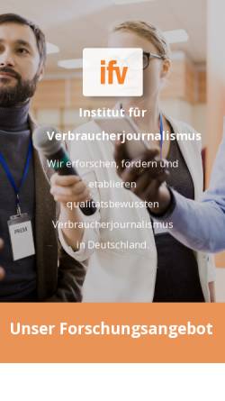 Vorschau der mobilen Webseite institut-verbraucherjournalismus.de, Institut für Verbraucherjournalismus