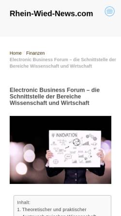 Vorschau der mobilen Webseite www.electronic-business-forum.de, Electronic-Business-Forum