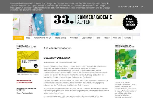 Vorschau von sommerakademie-alfter.blogspot.com, Alanus Hochschule Sommerakademie