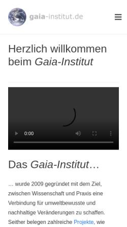 Vorschau der mobilen Webseite gaia-institut.de, Gaia e.V. – Institut für Umweltmanagement