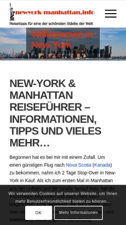 Vorschau der mobilen Webseite www.newyork-manhattan.info, NewYork-Manhattan.info