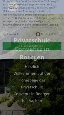 Vorschau der mobilen Webseite www.privatschule-conventz.de, Privatschule Conventz