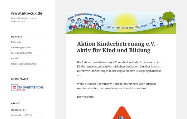 Vorschau von www.akb-cux.de, Aktion Kinderbetreuung Cuxhaven e.V.