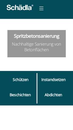 Vorschau der mobilen Webseite www.industriebeschichtung.de, Baumgart Bauwerterhaltung