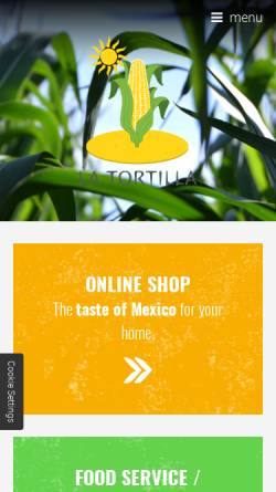 Vorschau der mobilen Webseite www.latortilla.de, La Tortilla