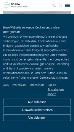 Vorschau der mobilen Webseite www.dorow-online.de, Dorow GmbH