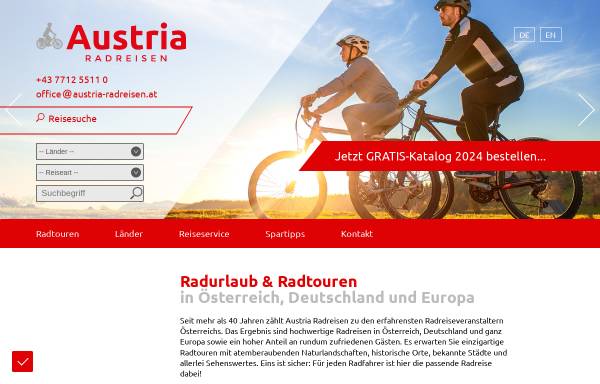 Vorschau von www.austria-radreisen.at, Austria Radreisen