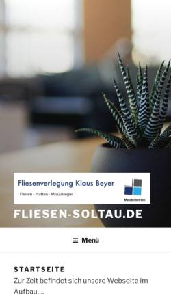 Vorschau der mobilen Webseite www.fliesen-soltau.de, Fliesen Alfred Müller