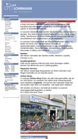 Vorschau der mobilen Webseite 2-radlohrmann.de, Zweirad Lohrmann