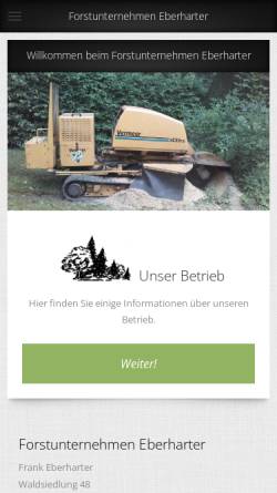 Vorschau der mobilen Webseite www.forst-eberharter.de, Forstunternehmen Eberharter