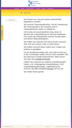 Vorschau der mobilen Webseite tds-thermografie.de, Technik Dienstleistung Schüttig