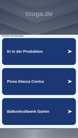 Vorschau der mobilen Webseite www.tsuga.de, Uwe Horstmann Baumschulen