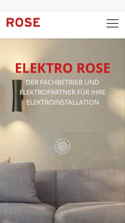 Vorschau der mobilen Webseite www.rose-elektro.de, Elektro Rose, Andreas Rose