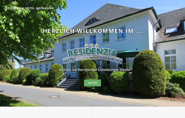 Vorschau von www.hotel-residenzia.de, Residenzia Hotel Grenadier GmbH