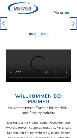 Vorschau der mobilen Webseite www.maimed.de, Maimed GmbH & Co. KG
