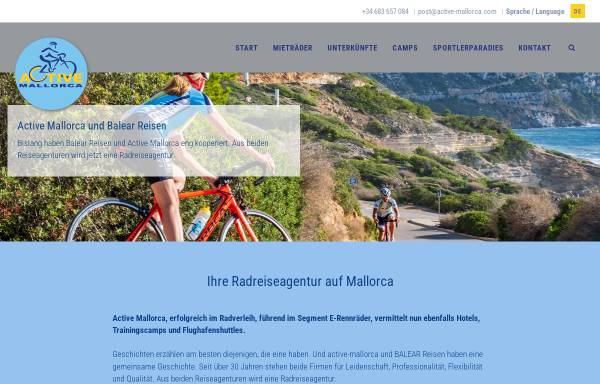 Vorschau von www.balearreisen.de, Balear Reisen, Rad- und Wanderreisen auf Mallorca