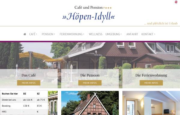 Vorschau von hoepen-idyll.de, Cafe und Pension Haus Höpen-Idyll
