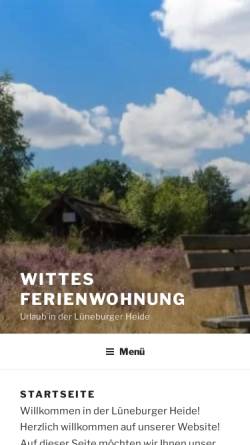 Vorschau der mobilen Webseite www.wittes-fewo.de, Ferienhaus Witte, Inh. Uschi Witte