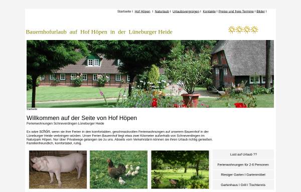 Vorschau von www.lueneburger-heide.ws, Hof Höpen