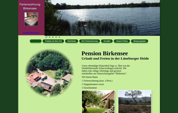 Vorschau von www.pension-birkensee.de, Pension Birkensee