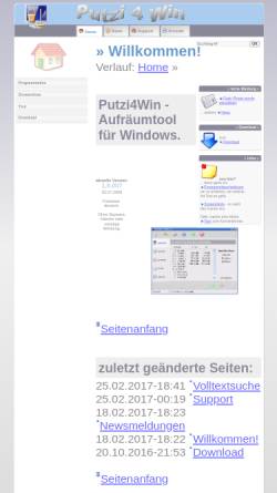 Vorschau der mobilen Webseite www.putzi4win.de, Putzi 4 Win
