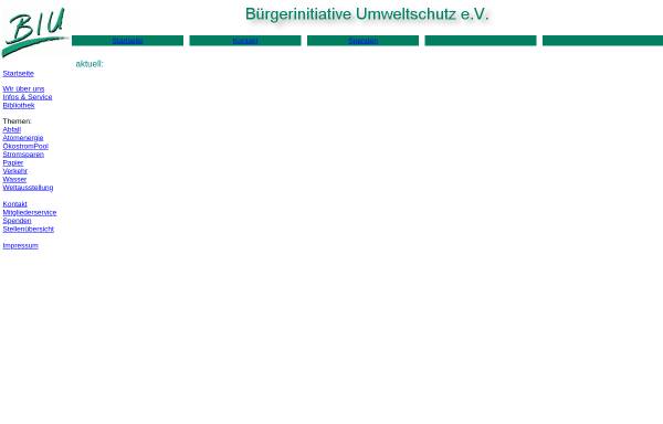 Vorschau von www.biu-hannover.de, Bürgerinitiative Umweltschutz e.V. (BIU)