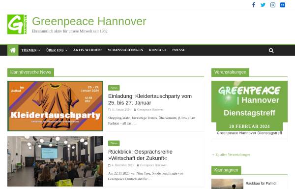 Vorschau von greenpeace-hannover.de, Greenpeace Hannover