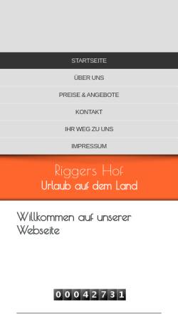Vorschau der mobilen Webseite www.riggers-hof.de, Riggers-Hof, Dietrich Koch