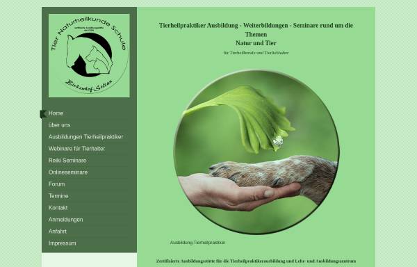 Vorschau von www.tiernaturheilkundeschule.de, Birkenhof Soltau, Jochen und Britta Vock