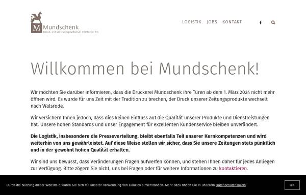 Vorschau von www.mundschenk.de, Mundschenk Druck- und Verlagsgesellschaft GmbH