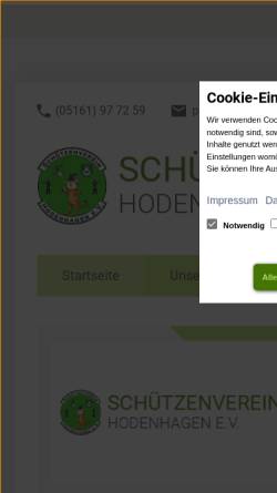 Vorschau der mobilen Webseite schuetzenverein-hodenhagen.de, Schützenverein Hodenhagen e.V.
