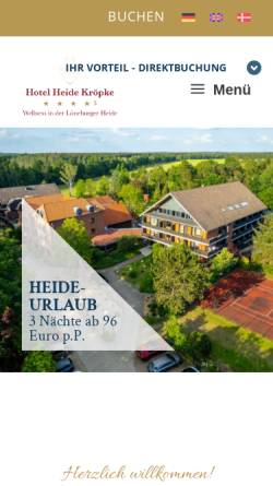Vorschau der mobilen Webseite www.hotel-heide-kroepke.de, Hotel Heide-Kröpke, Friedrich Plesse