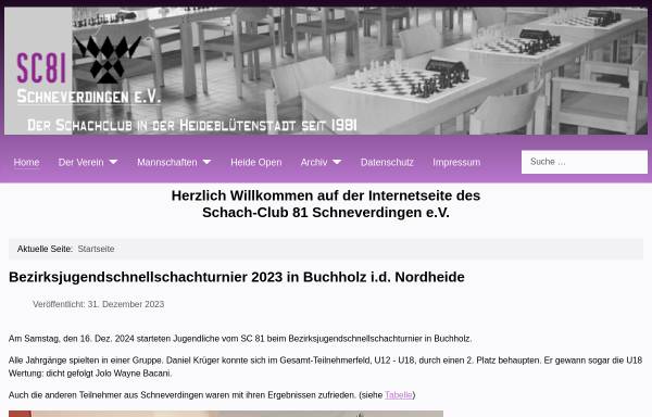 Vorschau von www.sc81-schneverdingen.de, Schach-Club 81 Schneverdingen e.V.