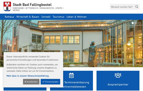 Vorschau von www.badfallingbostel.de, Bad Fallingbostel
