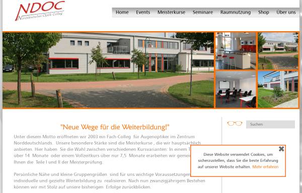 Vorschau von www.ndoc.info, Norddeutsches Optik Colleg (NDOC)