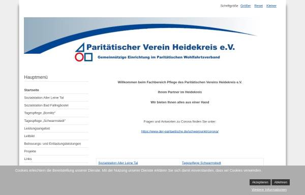 Vorschau von www.sozialstation-heidekreis.de, Paritätische Kindergärten und soziale Dienste Fallingbostel e.V.