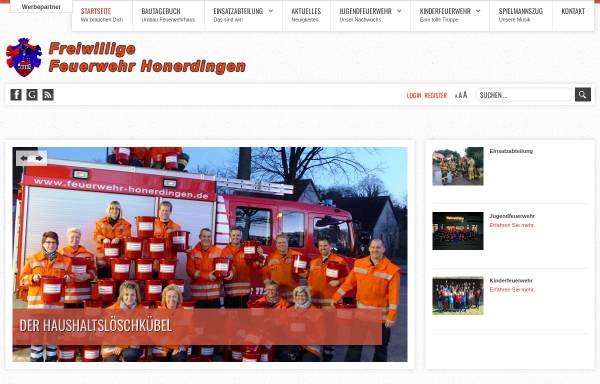 Vorschau von www.feuerwehr-honerdingen.de, Freiwillige Feuerwehr Honerdingen