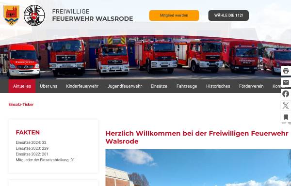 Vorschau von www.feuerwehr-walsrode.org, Freiwillige Feuerwehr Walsrode