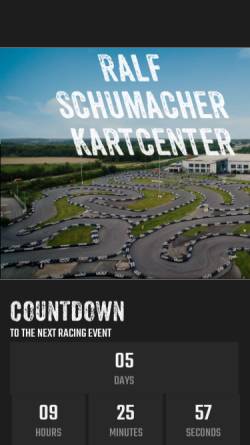 Vorschau der mobilen Webseite www.rs-kartcenter.de, Ralf Schumacher Kartcenter - Ralf Schumacher Kart & Bowl Schumacher's Motodrom GmbH