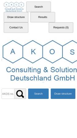 Vorschau der mobilen Webseite www.akosgmbh.de, AKos Consulting and Solutions GmbH