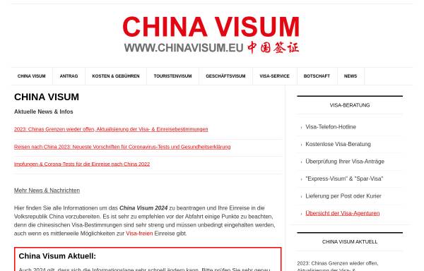 Vorschau von www.chinavisum.eu, China Visum Ghrke Media Online Marketing