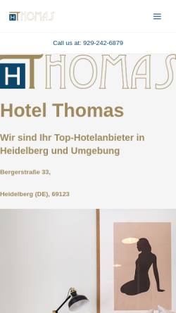 Vorschau der mobilen Webseite www.hotelthomas.eu, Hotel Thomas