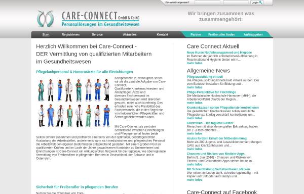 Vorschau von www.care-connect.de, Care-Connect Medizinische Personalvermittlung