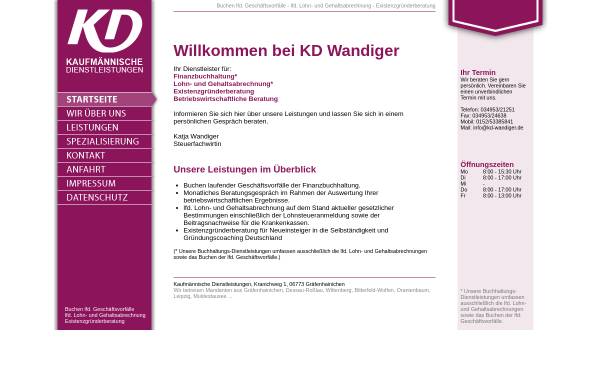 Vorschau von www.kd-wandiger.de, Kaufmännische Dienstleistungen Katja Wandiger