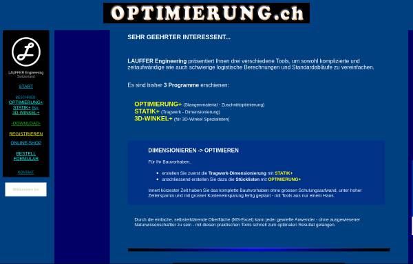 Vorschau von www.optimierung.ch, Lauffer Engineering