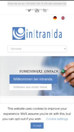 Vorschau der mobilen Webseite www.intranda.com, Literaturverwaltung intranda Dr.